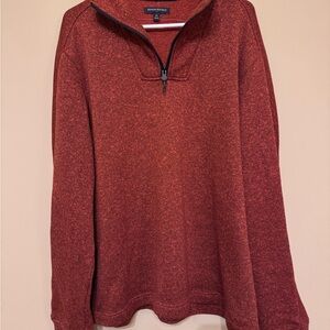 Banana Republic Men's Maroon Zip-Up Sweater